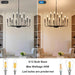 Black Chandeliers for Dining Room Light Fixture over Table, Modern Farmhouse Chandeliers for Living Room,12-Lights Industrial Metal Candle Lighting Fixtures for Entryway Kitchen Island Foyer