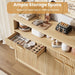 51" Buffet Sideboard Cabinet, Modern Hutch Storage Cabinets Natural