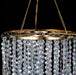 Acrylic Chandelier Ceiling Light Shade Beaded Hanging Pendant Lampshade with Gold Frame for Bedroom for Wedding Party H12.9" X W8.7" 3 Tiers