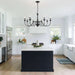 Black Chandelier for Dining Room Light Fixture Hanging 8 Light Modern Farmhouse Chandelier Rustic Vintage Candle Pendant Lighting Fixtures Ceiling for Kitchen Island Foyer Entryway Living Room Bedroom