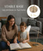 Halobar Brass Desk Lamp Home Office – White Industrial Table Lamp with Solid Base for Office, Reading Lamps for Bedside Table, Study and Reading Task Lamp, Gifts for Adults