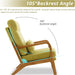 Green Corduroy Mid Century Accent Armchair Cushion