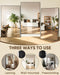 Full Length Mirror, 72"X44" Floor Mirror, Floor Standing Freestanding Full Body Mirror with Stand for Bedroom, Hanging Mounted for Living Room Cloakroom, Black