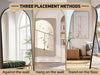 Arched Full Length Mirror, 71X32 Oversized Floor Mirror with Stand, Gold Mirror Full Length, Aluminum Full Body Dressing Mirrors with Arched-Top, Leaning for Living Room, Bedroom