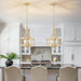 Gold Farmhouse Pendant Chandelier 11 Inch Adjustable