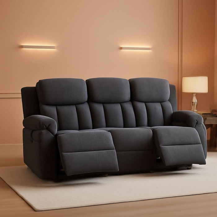 Reclining Couch, Power Reclining Sofa with Dual Wingback, 3 Seater Recliner Sofa, Recliner Couches for Living Room(Dark Gray)