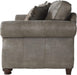Leinster Faux Leather Upholstered Nailhead 3-Piece Livingroom Set, Sofa, Loveseat, and Chair Set in Stone Gray