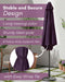 6 Ft Outdoor Patio Umbrella - Dark Purple Market Umbrella, Easy