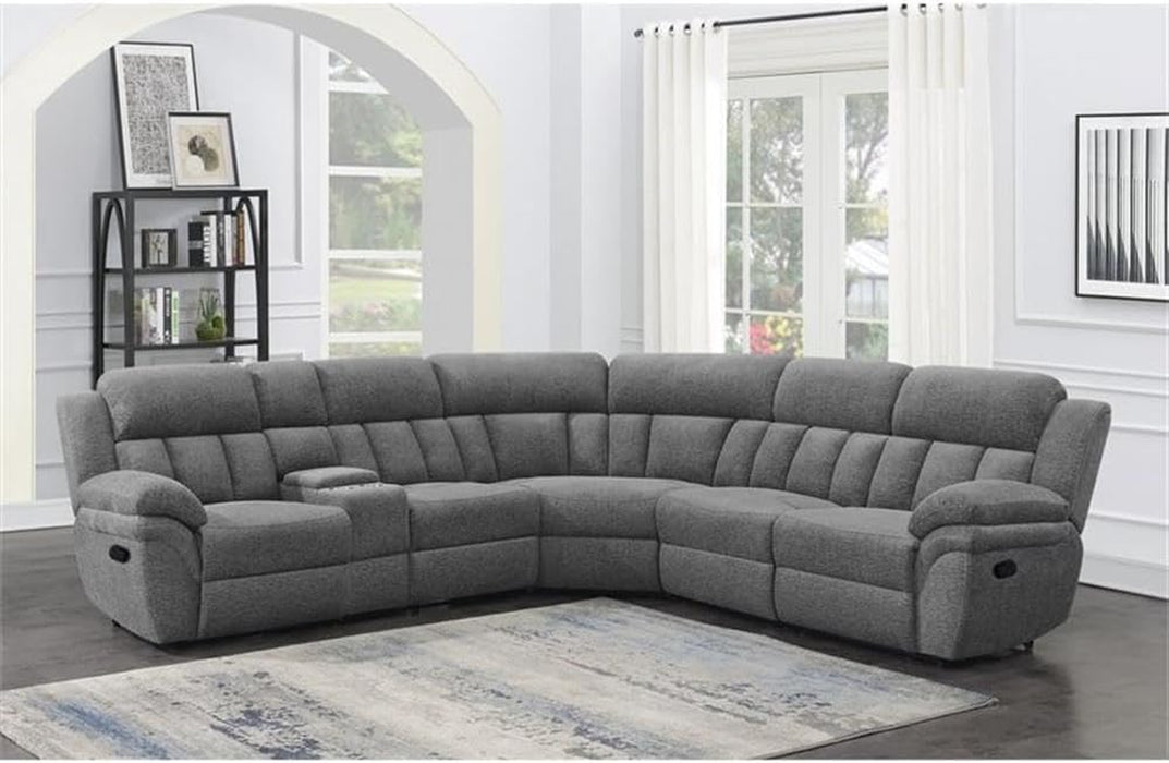 Bahrain 6-Piece Charcoal Motion Sectional Sofa