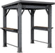 Keter Signature 8 X 6.5 FT Grill Gazebo Hardtop Durable Resin Outdoor BBQ Gazebo with Double Shelves, Permanent Grill Pavilion for Patio Lawn, Deck, Backyard, and Garden