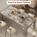71" Farmhouse Dining Table for 6-8 People, Rectangular Kitchen Table