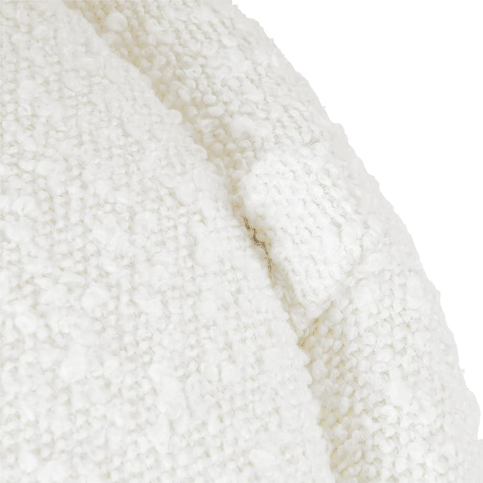 Storage round Ottoman with Removable Lid (With Hidden Storage) |  Home Décor | Upholstered round Ottoman – Cream Boucle