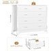 White Dresser with 8 Deep Drawers