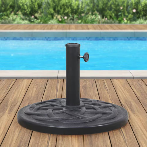 27 Lbs. Heavy-Duty Patio Umbrella Base in Black