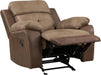Marianna 3-Piece Reclining Living Room Sofa Set, Brown