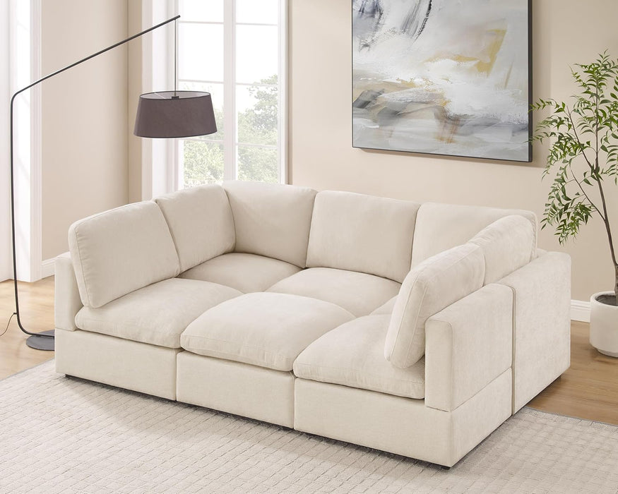 Modular Sectional Sofa with Sleeper & Ottoman