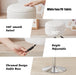 Adjustable Ottoman Stool White Vanity Stool Vanity Chair for Makeup Room Stool Chair for Vanity Stool with Storage Makeup Stools with Storage Swivel Makeup Chair for Bathroom Faux Leather