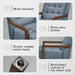 Blue Premium Genuine Leather Tufted Upholstered Chair