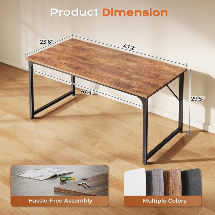 47 X 24 Inch Computer Desk with Deeper Desktop