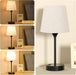 Black Nightstand Lamps Multifunction USB C Dimmable