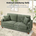 70In Emerald Corduroy Oversized Cushioned ThreeSeater Sofa