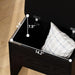 Black Vanity Desk With LED Illuminated MirrorStorage