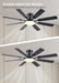 60Inch Ceiling Fan with Lights and Remotes, Large Low Profile Flush Mount Ceiling Fans,Dc Reversible Motor, 3CCT Dimmable,Noiseless,Dual Finish, Black 6 Speeds Ceiling Fan for Indoor/Outdoor