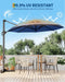10FT Patio Umbrella Outdoor Large Cantilever Umbrella Market Sun Shade Windproof Offset Umbrella with 360-Degree Rotation for Garden Deck Pool Patio