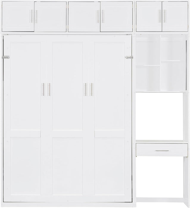 Full Size Murphy Bed With IndustrialConstructionGrade Desk