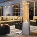 48,000 BTU Steel Propane Pyramid Patio Heater with Cover and Wheels