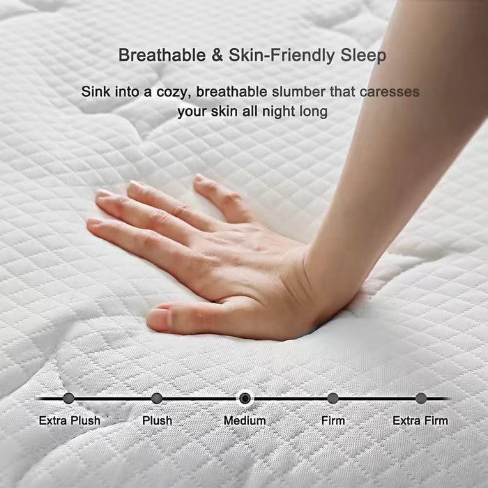 Queen Size Mattress in a Box 60X80 Inch 10 Inch Soft Pocket Spring Mattress Hotel Quality Quiet Support Polyester Cover Foam Filled