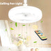 ﻿ Smart 2 in 1 Ceiling Fan with Remote Control Lighting E27 Conversion Base Lighting Base Suitable for Bedroom and Living