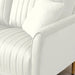 Furnian 31.5" W Velvet Accent Chair Comfy round Arm Sofa Chair Leisure Arm Chair for Living Room Nursery Club, Beige