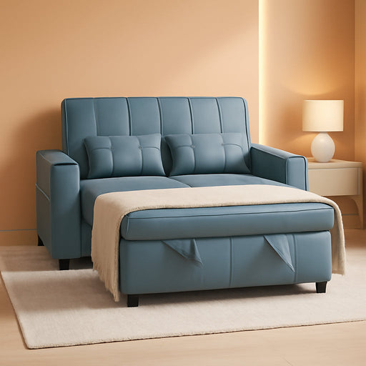 BlueGrey Ultracomfy Convertible Futon SofaBed USBPorts