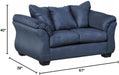 Plush Loveseat - Dark Blue