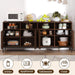 70" Buffet Cabinet with Storage, Walnut Sideboard Credenza