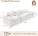 Beige Oversized Sofa For Living Room InteriorDecor