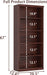 5- Shelf Bookcase, Wood Book Shelf with Bookshelves
