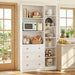 80" Bookshelf with 3 Drawers, 6-Tier Bookcase Open Storage Shelf
