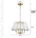 17.7 Inch Gold Crystal Chandelier Contemporary Fixture