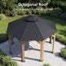 13' X 13' Outdoor Wood Gazebo, Hardtop Gazebo Permanent Wooden Pavilion with Galvanized Steel Double Roof, for Packyard, Garden, Deck, Cedar Wood