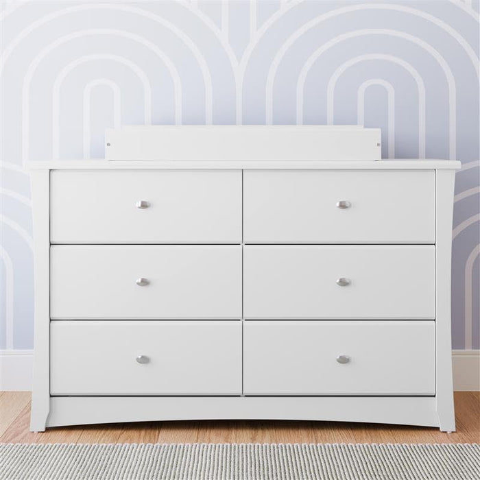 White 6-Drawer Dresser for Kids