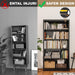 55” Tall 5 Tier Bookshelf with Adjustable Shelves