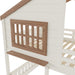 Beige SpaceSaving PlayhouseStyle Bunk Bed With Storage