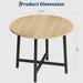 31.5 Inch round Dining Table for 2-4, Small Kitchen Dining Room Table for Space Saving, Wood Circle Kitchen Table with Sturdy Metal Frame (No Chairs)