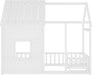 White Twin House Bed With LEDBookshelfIllumination