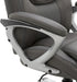 Executive Office Padded Arms, Adjustable Ergonomic Gaming Desk Chair with Lumbar Support, Faux Leather and Mesh, Light Gray