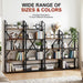 5 Tier Folding Bookshelf, No Assembly Foldable Storage Shelves, Brown