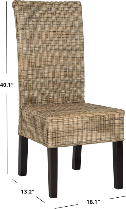 Home Collection Arjun Grey Wicker 18-Inch Dining Chair