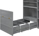 Twin Size Charcoalgray Murphy Cabinet Bed Wardrobe